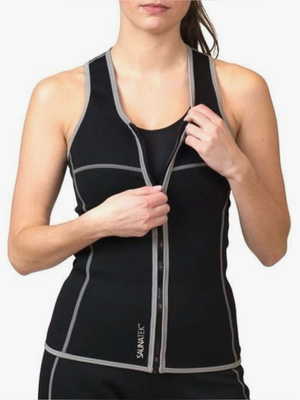 Saunatek Sauna Sweat Suit Vest for Exercise and Heat Training women’s medium